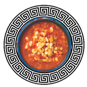 Fasolada (Vegetarian Bean Soup) with Pita Bread